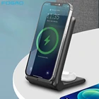 2 в 1 беспроводная зарядная подставка 25 Вт Qi, Быстрая Двойная Складная зарядная станция для iPhone 13 12 11 XS XR 8 Airpods Pro Samsung S21 S20