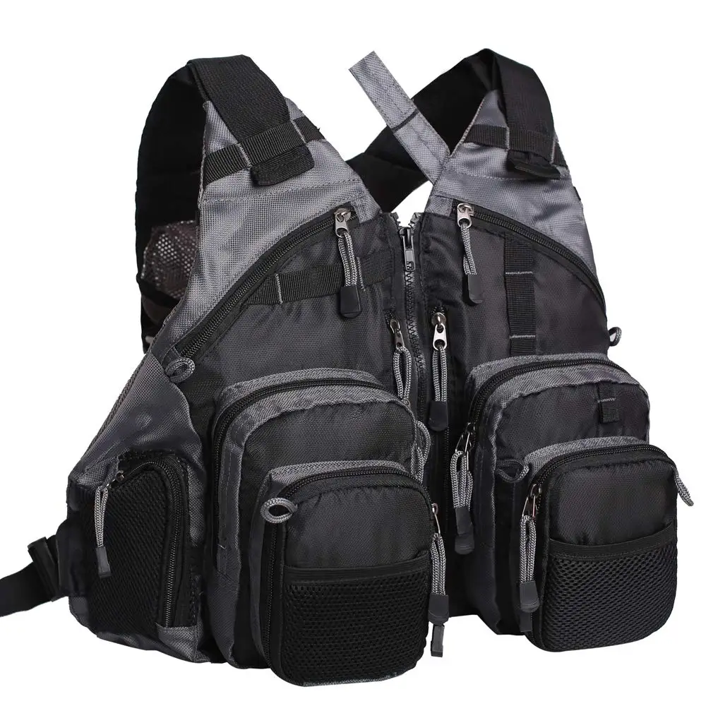 Новый Регулируемый Рыболовный Жилет для ловли форели сетчатый рыболовный жилет