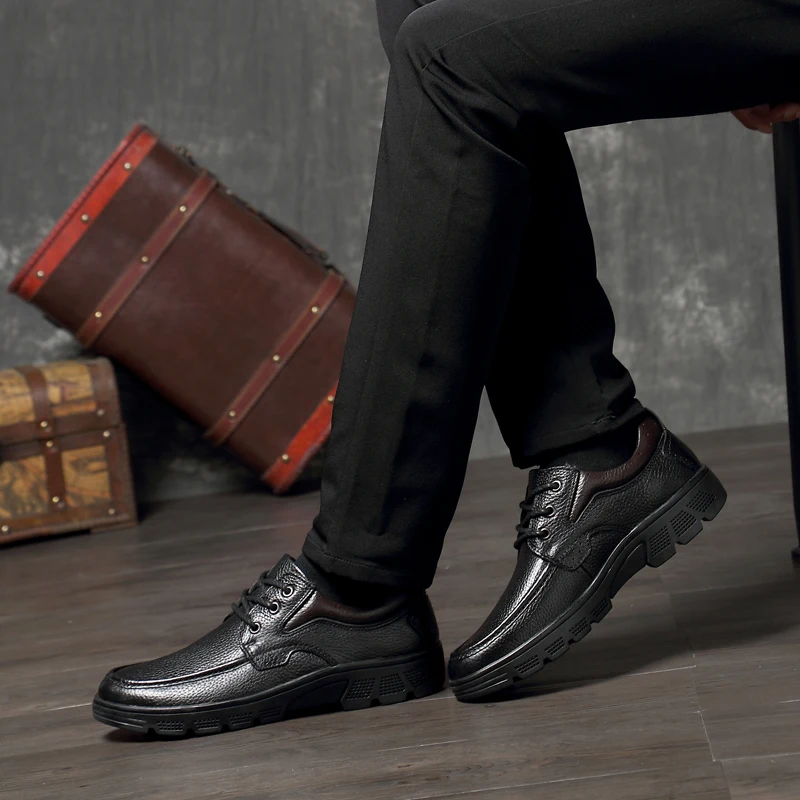 Мужские деловые туфли из натуральной кожи мокасины ручной работы с прошивкой