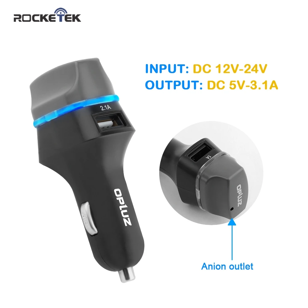 Автомобильное зарядное устройство Rocketek Mini USB 3 1 А для iPhone Samsung Xiaomi mi быстрая