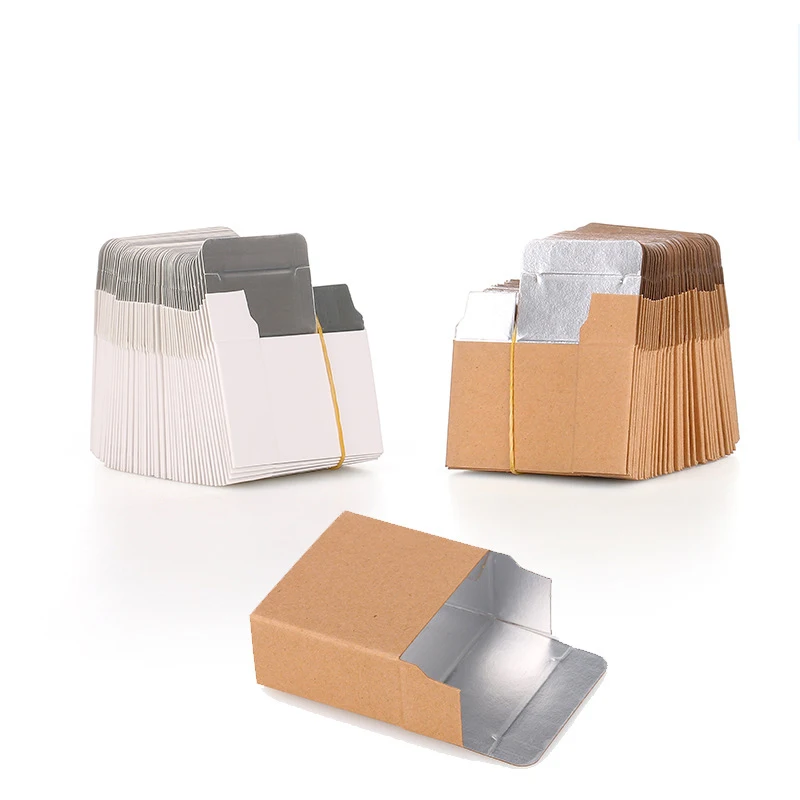 Белая/коричневая маленькая Универсальная коробка из крафт бумаги влагостойкая
