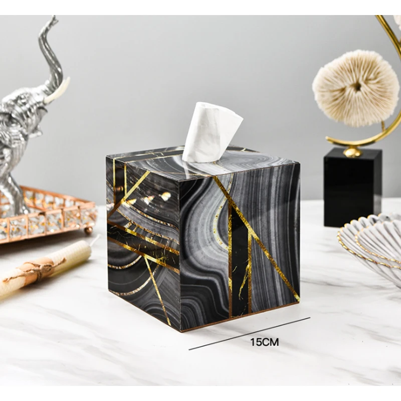 Скандинавский Мраморный держатель для салфеток Авто акриловая настольная