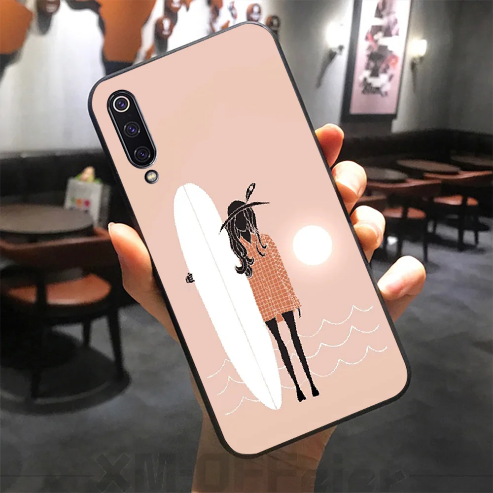 Доски для серфинга сёрфинга девушки сделай сам печать чехол телефона xiaomi mi 8 9 8SE 9SE