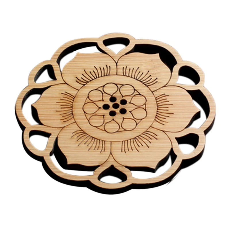 Коврик с ручными подставками для чайника бамбуковый коврик изоляционный чайный