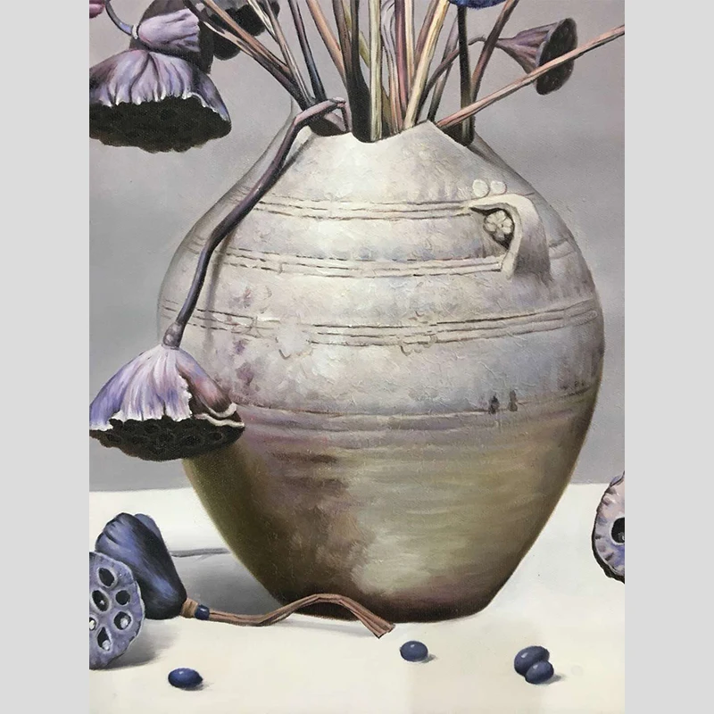 KOWELL 100% ручная роспись Реалистичная картина маслом лотоса на холсте искусство