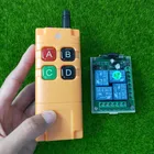 Ndustrial Sector DC 12V 24V 4CH 10A RF беспроводной переключатель системы дистанционного управления с передатчиком на дальние расстояния 30M-1000M