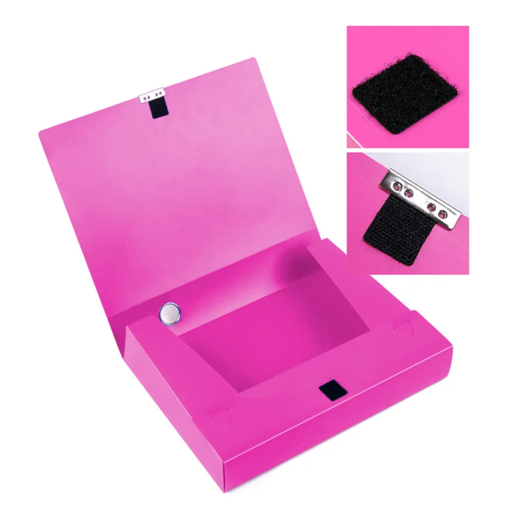 

5pcs Colorful File Holders Document Boxes Folding File Storage Case Organizer for School Office (Mixed Colors)