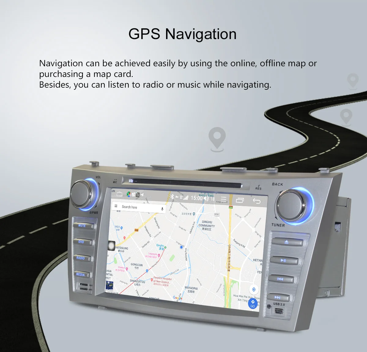 " двойной 2Din Android автомобильный Радио Стерео gps навигация для Toyota Camry 2007-2011 головное устройство Встроенный 4G модем мультимедийный плеер