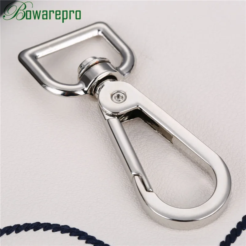 16mm Silver Bowarepr 16 38 мм и нержавеющая сталь металлический корпус Кожаная сумка Сумки из натуральной кожи кошелек ремень через плечо застежкой зажим пусковое устройство брелок-карабин для ключей брелок для ключей цепи для собак воротник оснастки - Цвет: 16mm Silver
