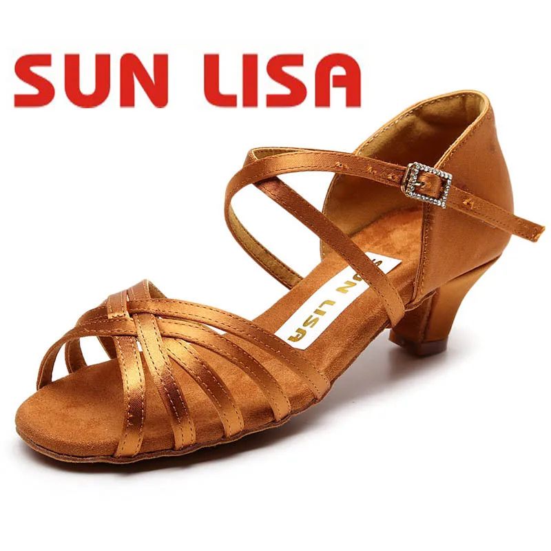 Детские женские туфли для латиноамериканских танцев от солнца Лизы детские из