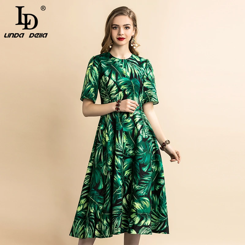 LD LINDA делла 2019 модное подиумное повседневное летнее платье женское с коротким