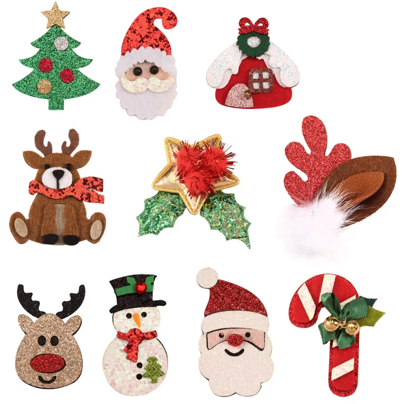 Новинка рождественские яркие булавки Санта Клаус перчатки колокольчики носки