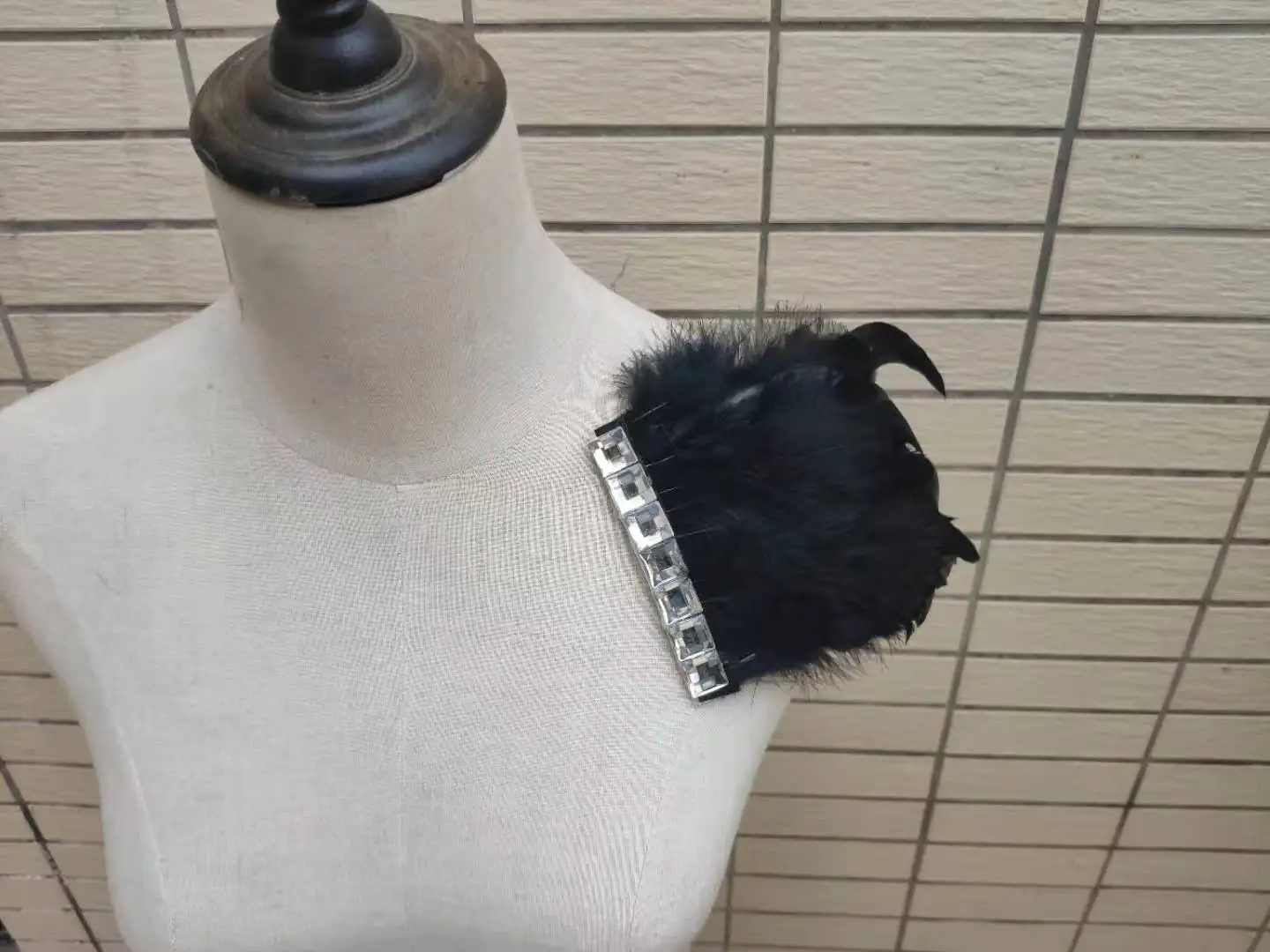 2pcs Handmade epaulette white Rhinestone big shoulder brooch epaulet /epaulettes spikes/escapulario blazer accessories | Дом и сад