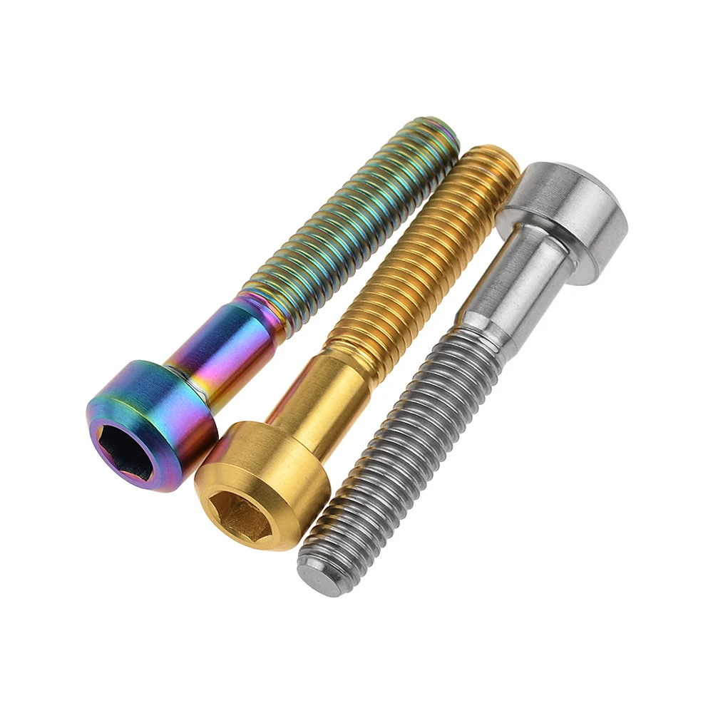 

Xingxi Titanium Ti M6*35mm Inverted Angle Column Head Bolt M6x35mm Inner Hexagon Screw for Bike Fasteners 1pcs