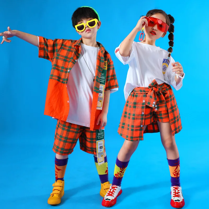 Танцевальные костюмы в стиле хип хоп для девочек и мальчиков джазовая одежда