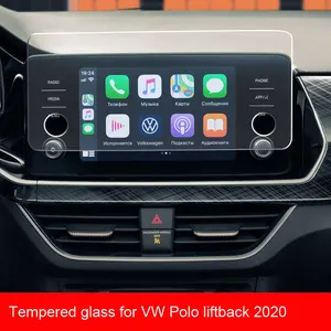 tempered glass screen protector for volkswagen vw polo liftback 2020 car navigation display auto interior protect sticker free global shipping