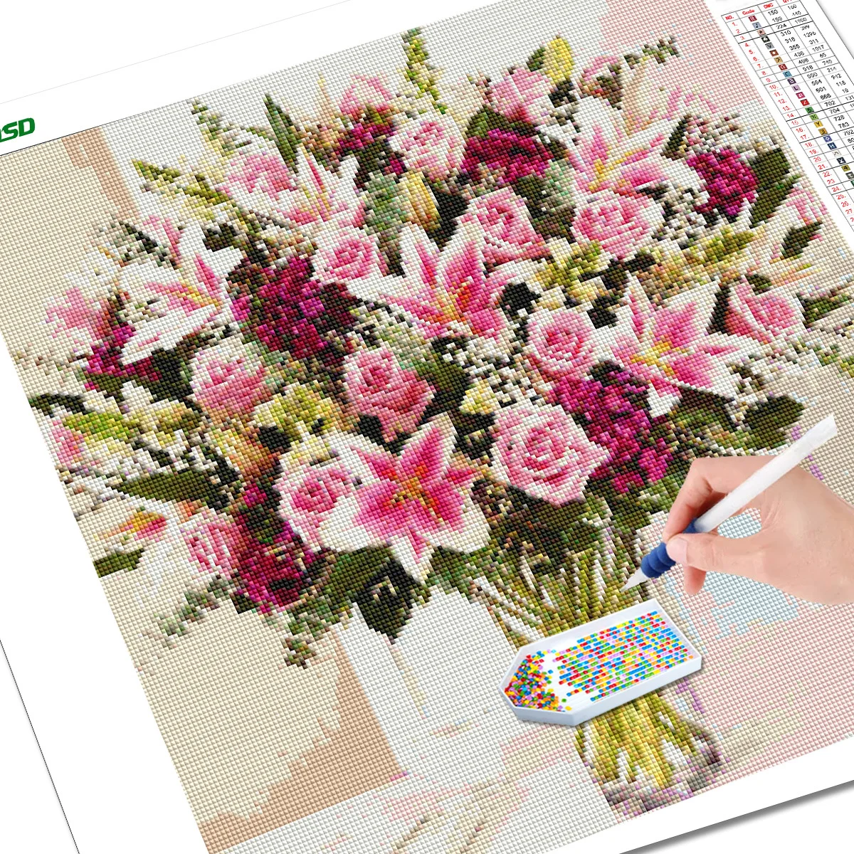 Алмазная мозаика AZQSD 5D &quotсделай сам&quot цветок тюльпана вышивка крестиком розы