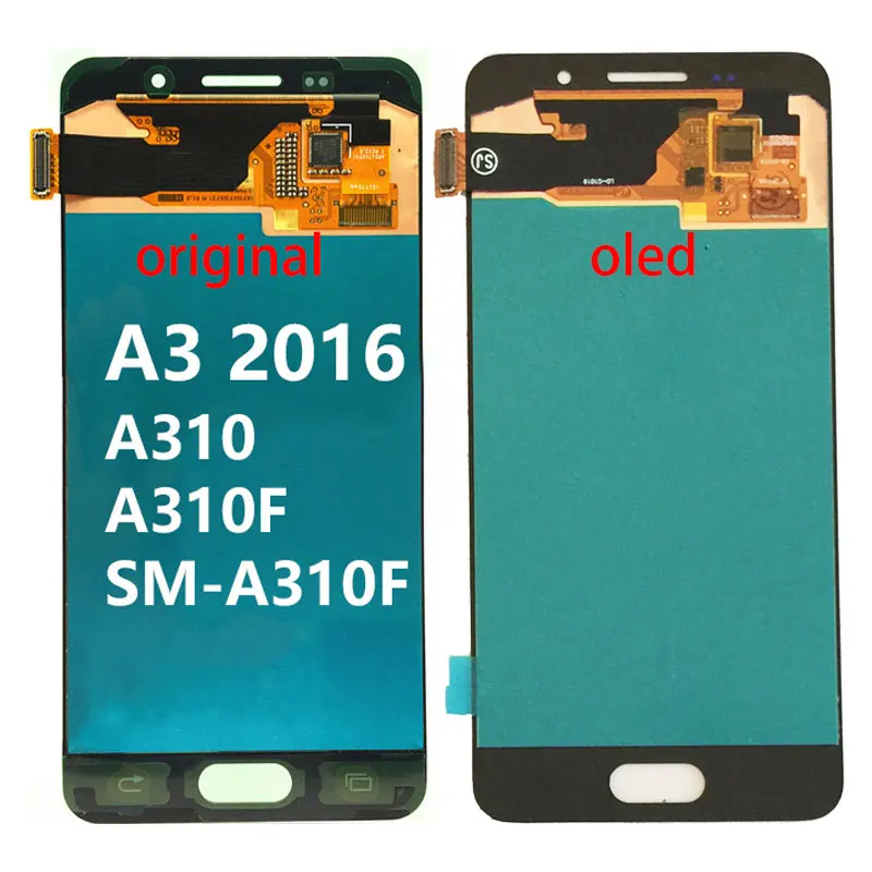 ЖК дисплей SUPER AMOLED A310F для SAMSUNG Galaxy A3 2016 A310 с дигитайзером сенсорного экрана замена