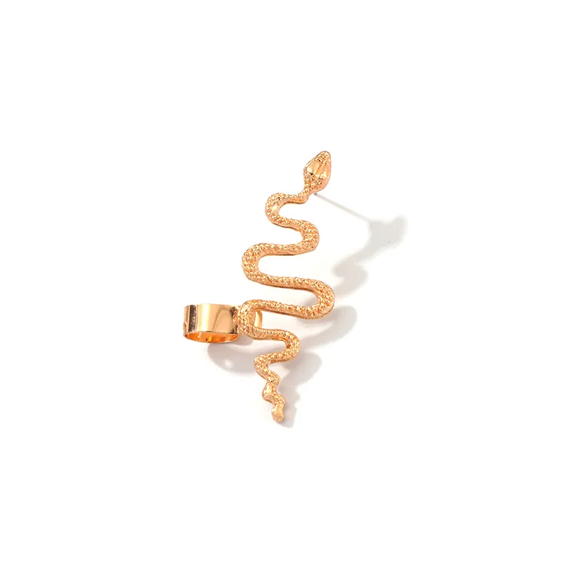 Серьги змеи в стиле рок серьги каффы виде животных модные из цинкового сплава