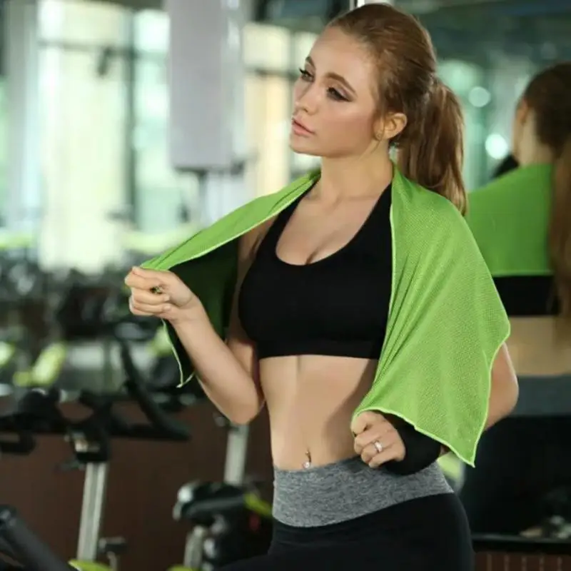 

High Quality Microfiber Sports Cooling Towel Gym Face Towel Fitness Ice Cool Sensation Towel For Swimming Running Jogging