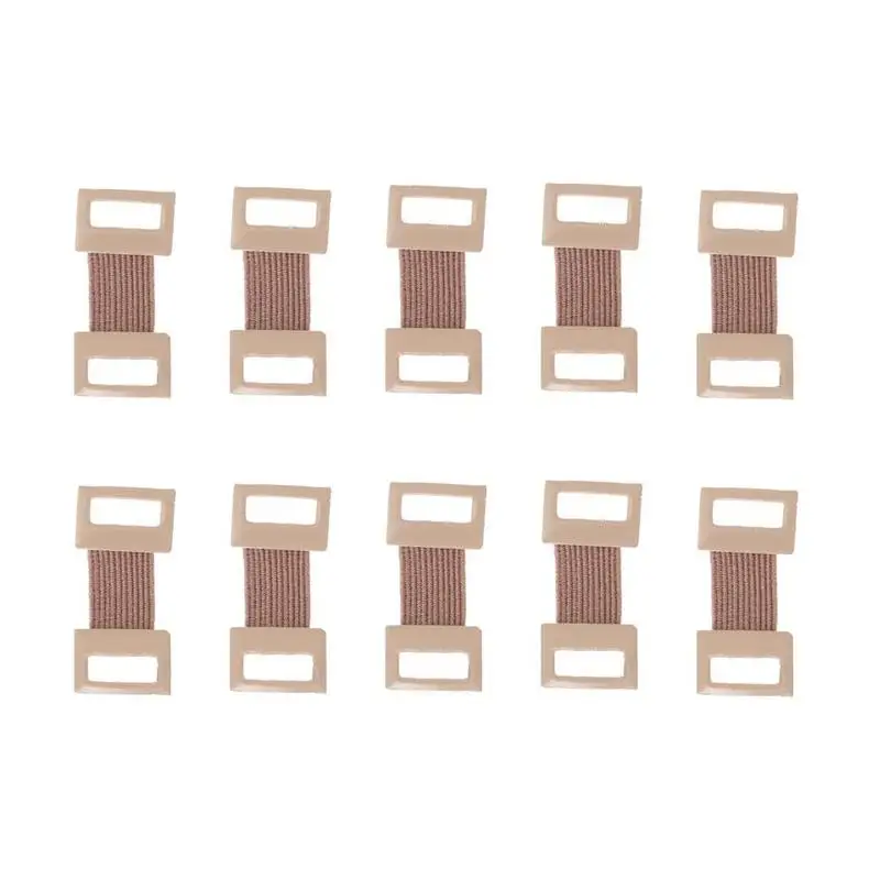 10 unidad/bolsa de repuesto para envoltura de vendaje el&aacute;stico, Clips de Metal estirable, abrazaderas de fijaci&oacute;n marr&oacute;n, ganchos de colores blancos, R5K1-4
