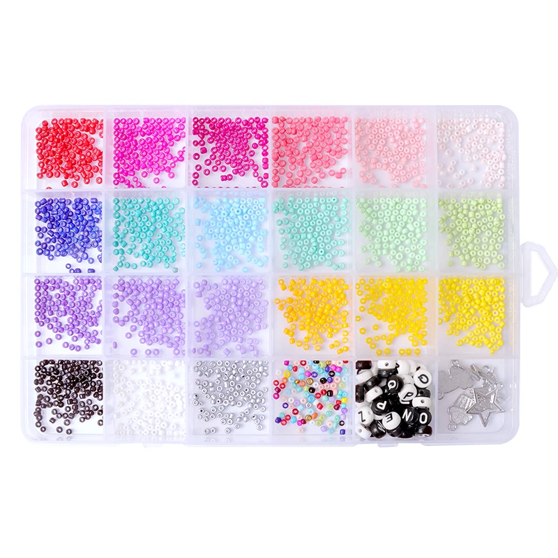 

Acrylic Craft Beads Seed Beads Kit With Letter Beads Pendant For DIY Craft Bracelet Jewelry Suitable For Gift