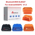 Оригинальный диагностический сканер Aermotor Wifi ELM327 V1.5 Bluetooth 4,0 ELM 327 1,5 OBD2 работает ELM327 Android IOS Windows