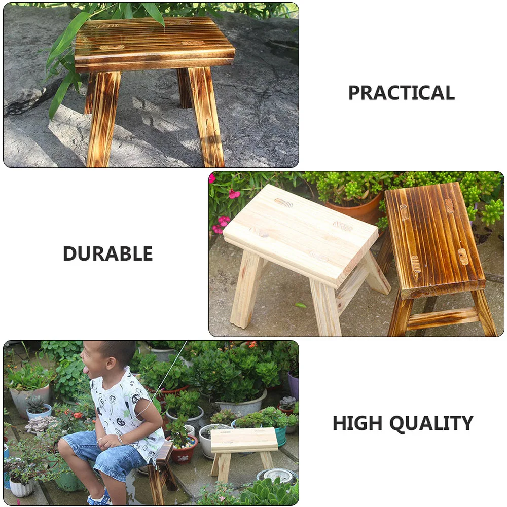 

1Pc Wooden Stool Household Kid Stool Dancing Stool Home Footstool (Coffee)