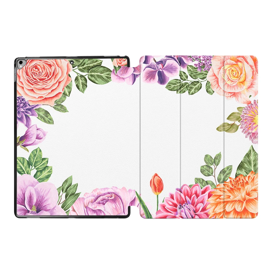 IP07 MTT Flower чехол для планшета для iPad Pro 12,9 '' из искусственной кожи откидная подставка смарт-чехол защитный чехол A1584 A1652 A1670 A1671 - Цвет: IP07