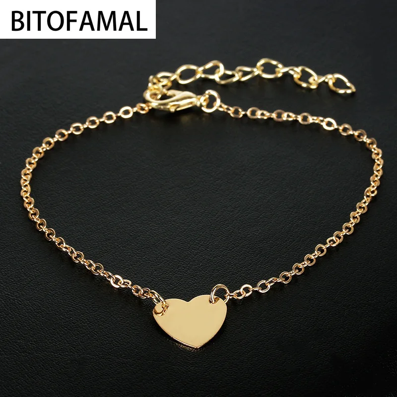 1 шт Женский Регулируемый Простой сердце Сексуальная цепочка для ног дамы любовь