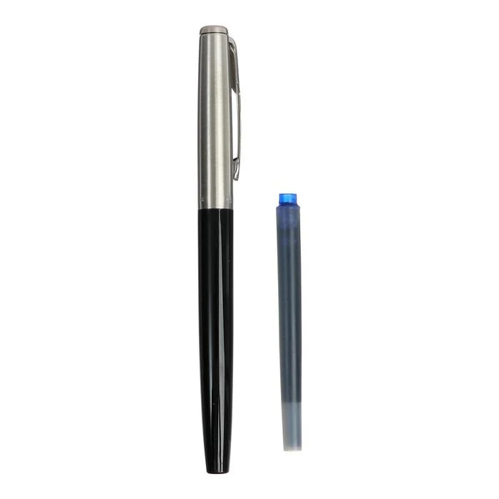 Ручка перьевая Parker Jotter Black Chrome Original F60 пластиковый корпус 0 8 мм R2096894 | Канцтовары