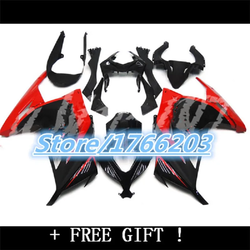 

Motorcycle Fairings For Kawasaki Ninja 300 Year 13 14 EX300R 2013 2014 Complete Fairing Kit ABS Plastic Cowling Black Red Fairin