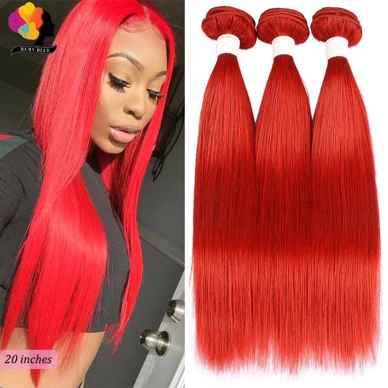 Пряди человеческих волос бордового цвета 99J прямые бразильские волосы