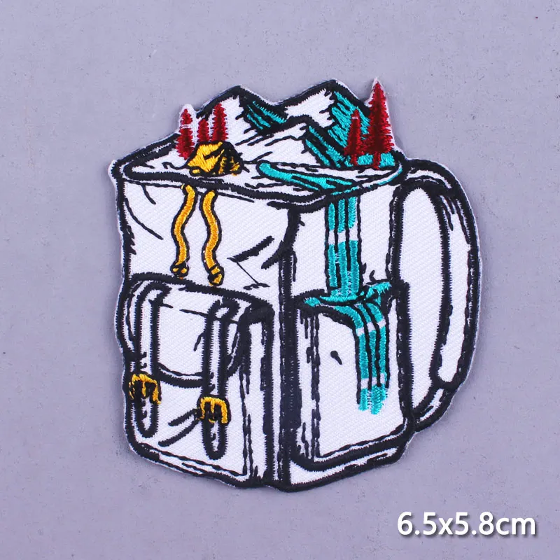 Нашивки с волнистыми горами нашивки на одежду для кемпинга в дикой природе