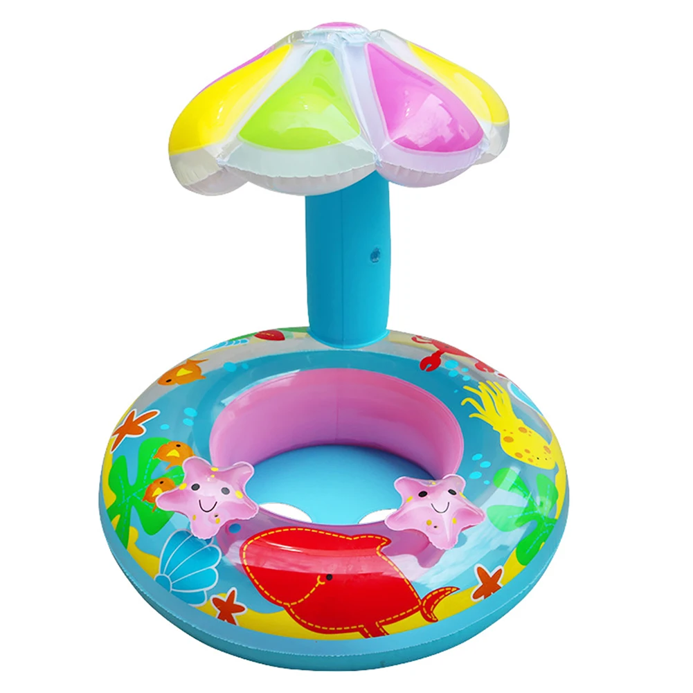 

Мультфильм детские надувные сиденье, круг поплавок плавающее кольцо игрушка для бассейна с навес аксессуары для плавания для детей flotador bebe
