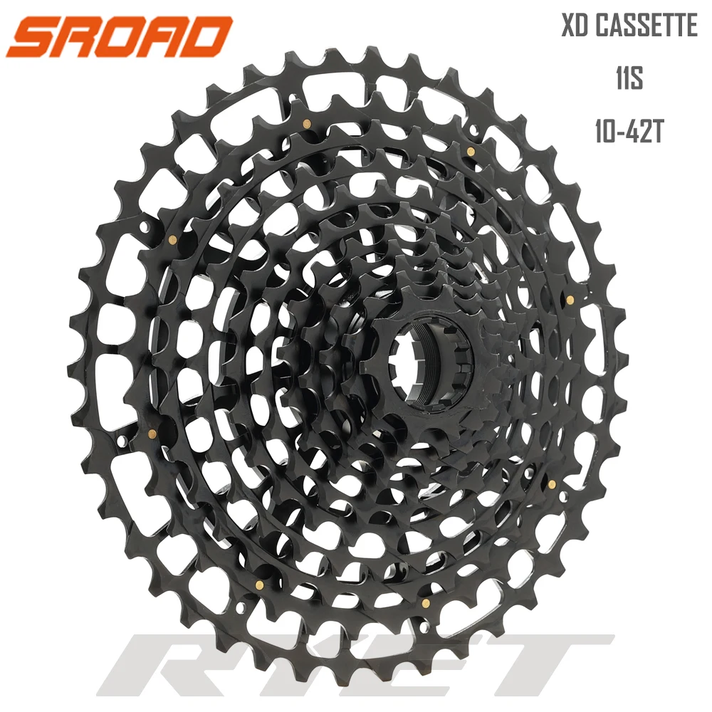 Велосипедная кассета SROAD 11 s 10-42T скоростей для горного велосипеда сталь CNC