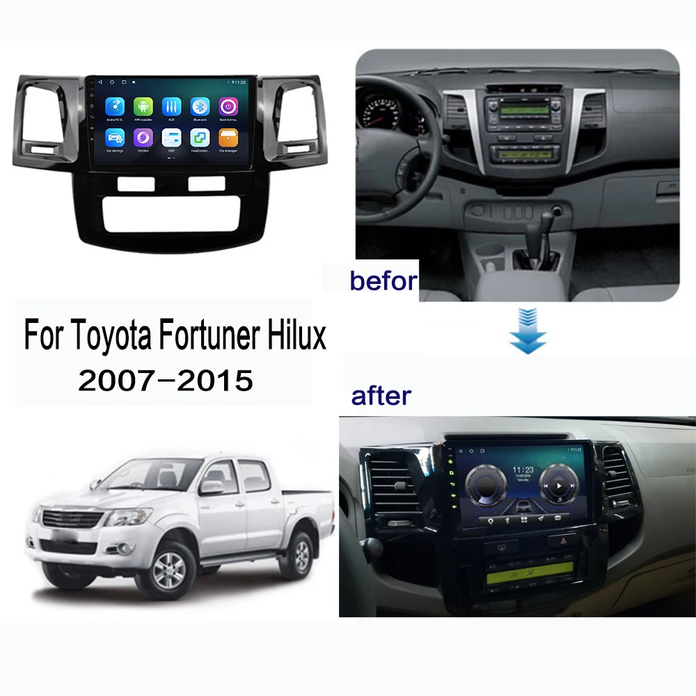 9 ''IPS Android 10 автомобильный радиоплеер для Toyota Fortuner Hilux 2007 2015 мультимедийный