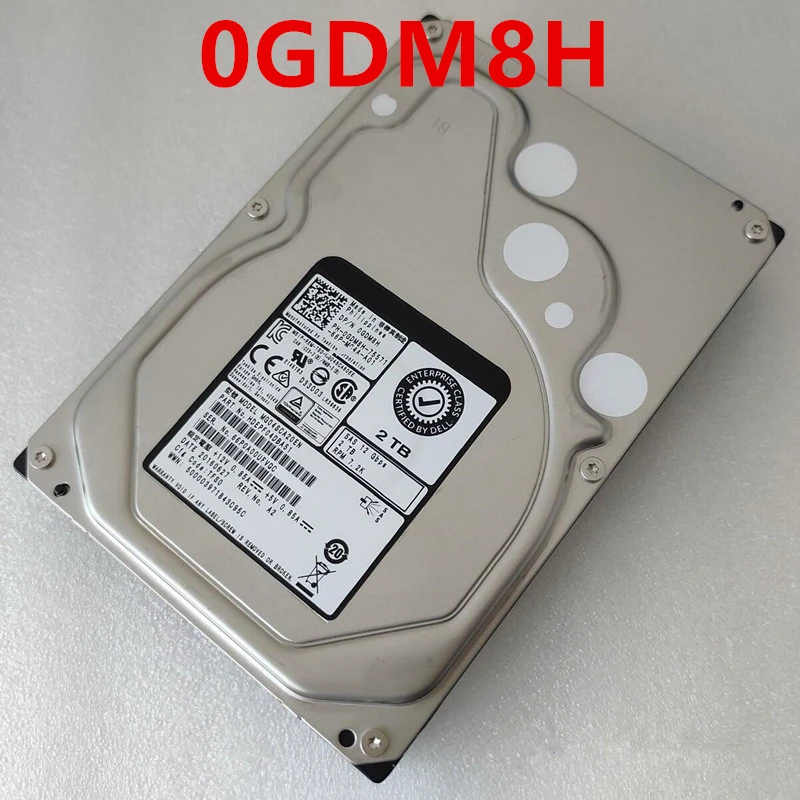 

Оригинальный Новый HDD для Dell 2 ТБ 3,5 "SAS 64 Мб 7200 об/мин для внутреннего HDD для Enterprise Class HDD для 0GDM8H GDM8H MG04SCA20EN