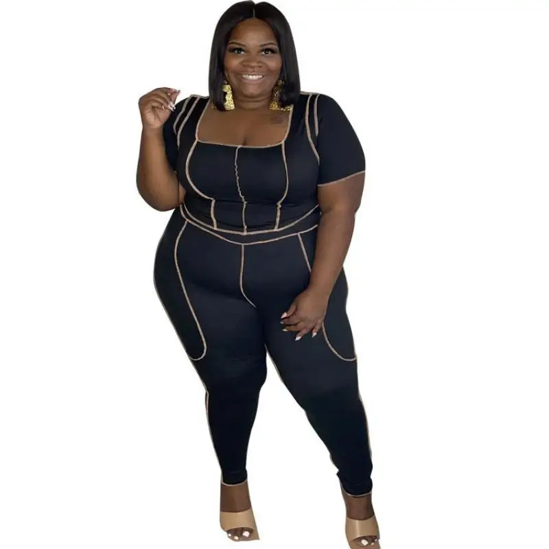 

Jumpsuit Women 2021 Summer New Breathable Fashion Temperament Sexy Women's Casual Printed Splicing Jumpsuit Combinaison Femme