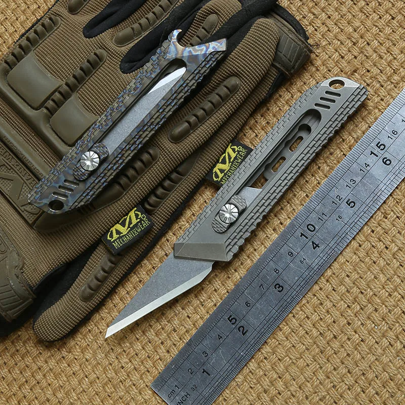 

MG Original Paper cutter Cuttin knife Titanium Handle Olfa stainless steel blade Pruning outdoor camping hunting knives EDC tool