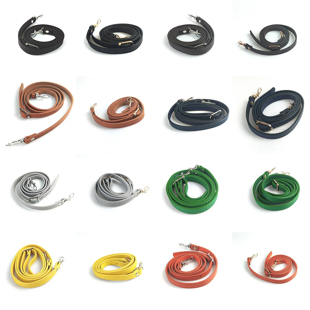 

120Cm New Pu Leather Bag Strap For Women Removable Diy Crossbody Shoulder Strap Solid Color Replacement Belt Handbag Accessories