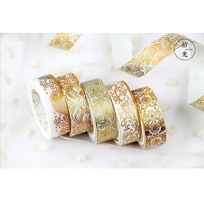 Золотые блоки в китайском стиле с рисунками (шинуазри) Lucky Япония набор