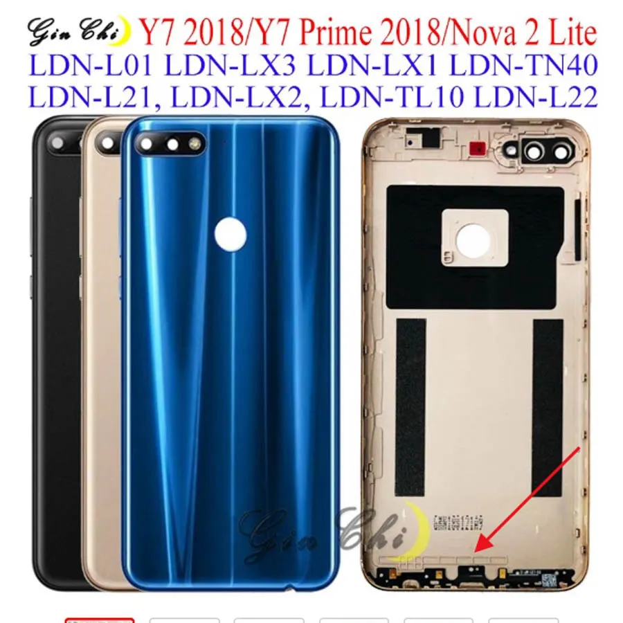 Оригинальная задняя крышка аккумулятора для Huawei Y7 Prime 2018 сменные детали заряда