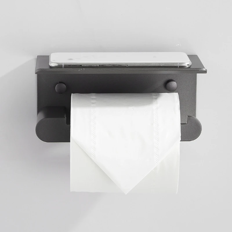 1 шт. пространство Алюминий серой туалетной Бумага держатель из нержавеющей