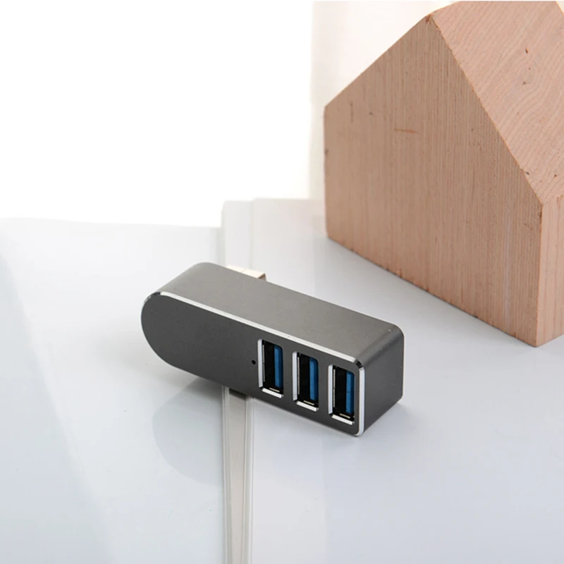 Высокоскоростной мини концентратор из алюминиевого сплава с 3 портами USB 0