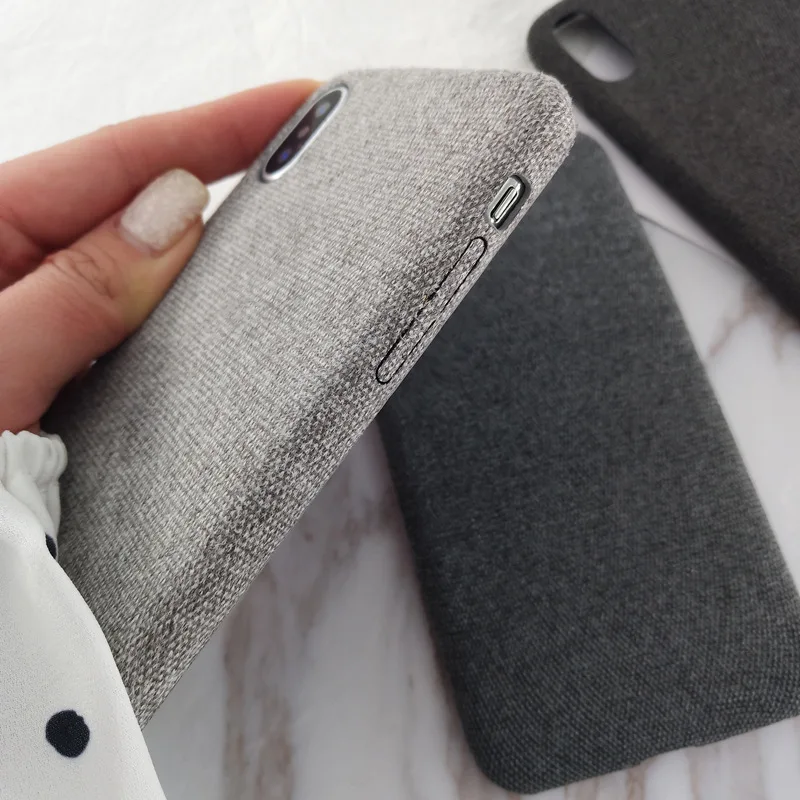 Cloth Phone Case For iPhone 7 8 Plus XS Max XR Ultra-thin Soft Silicone X MAX 6 6S Cover Cases Coque |