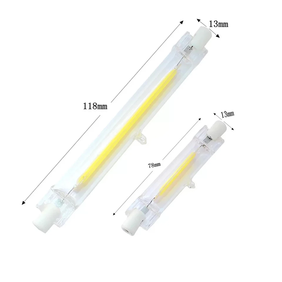 

LED Tube R7S COB Bulb 78mm 118mm 15W 30W Glass Bulb 110V 220V Replace Halogen Lamp J78 J118 LED Spotlight Energy Saving Light