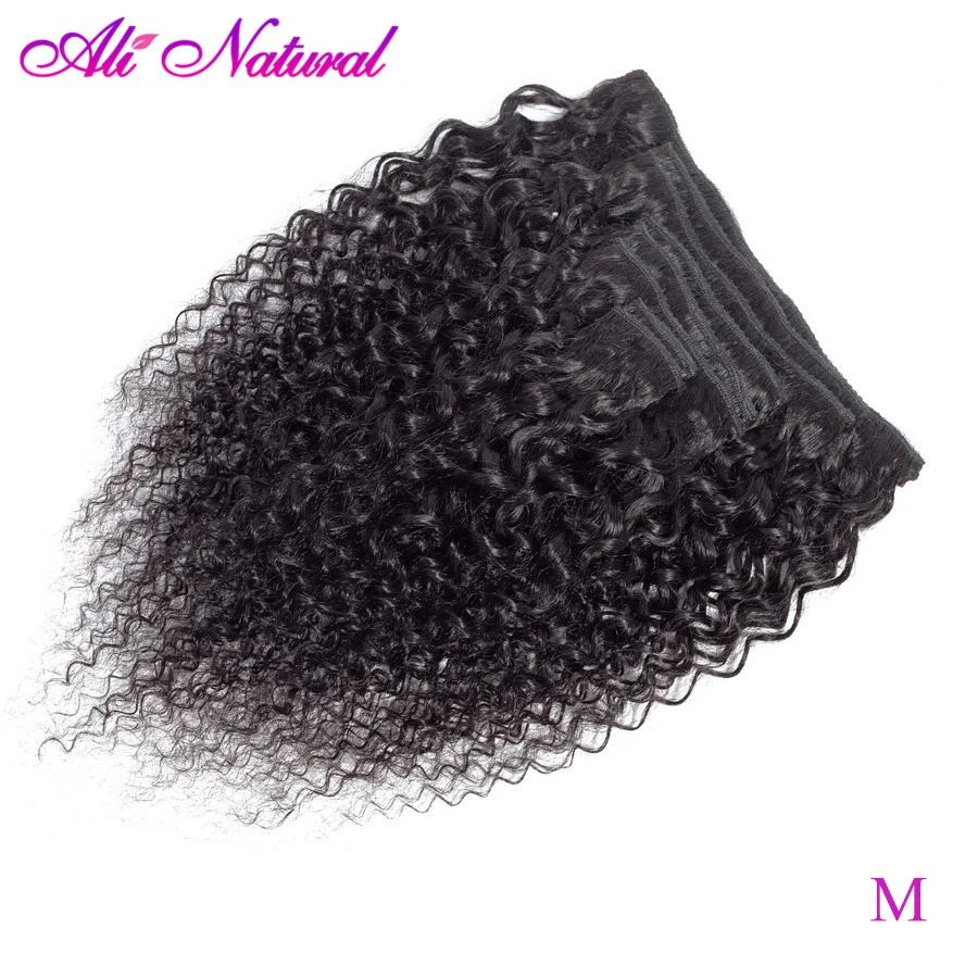 Перуанские кудрявые вьющиеся клип в Пряди человеческих волос для наращивания 8