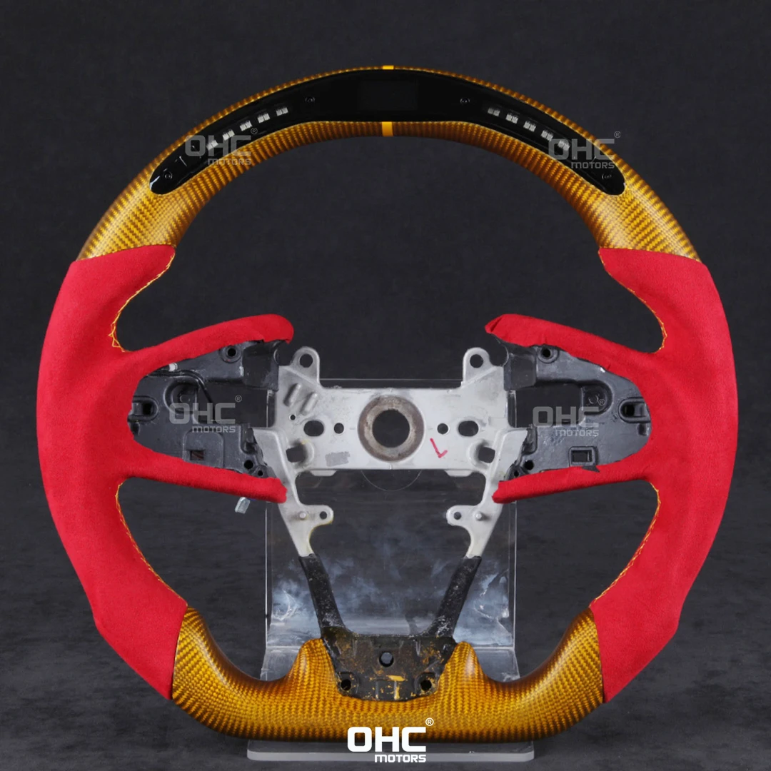 

Real Carbon Fiber LED Steering Wheel compatible for Honda Civic