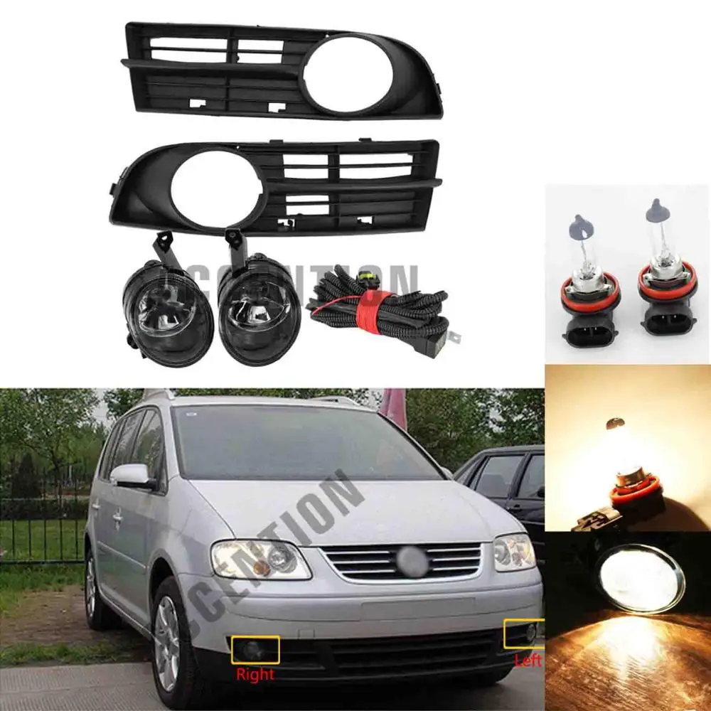 Для VW Touran 2002 2003 2004 2005 2006 авто Стайлинг переднего бампера противотуманные фары